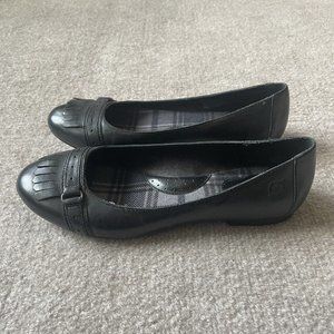 Born Shoes Womens Size 6 Black Leather Ballet Flats Casual Comfort Classic Work
